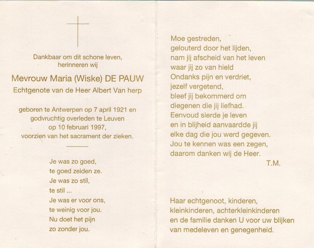 De Pauw Maria (Wiske)