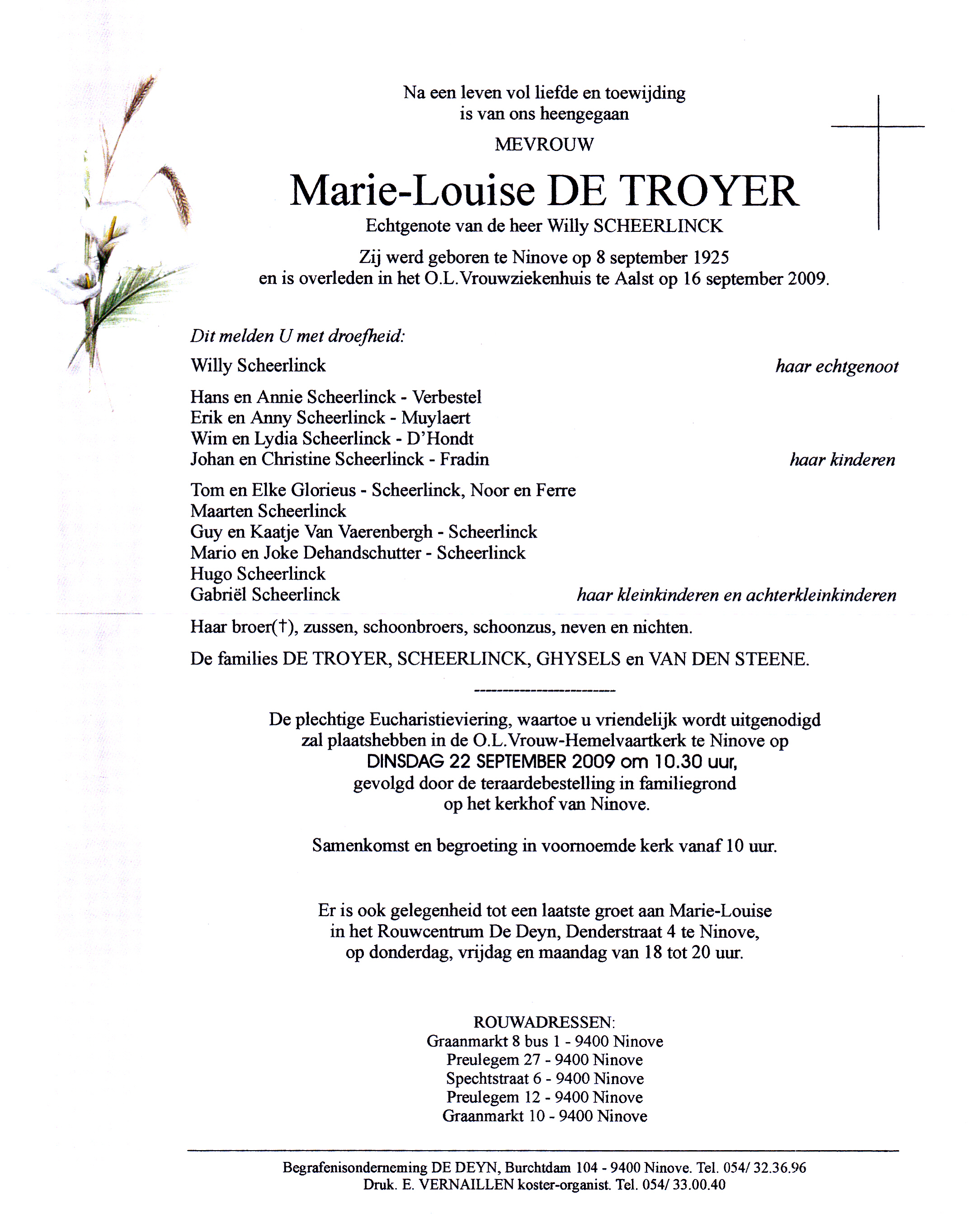 De Troyer Maria Louise 