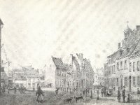 Ninove - Graanmarkt - Litho 1849