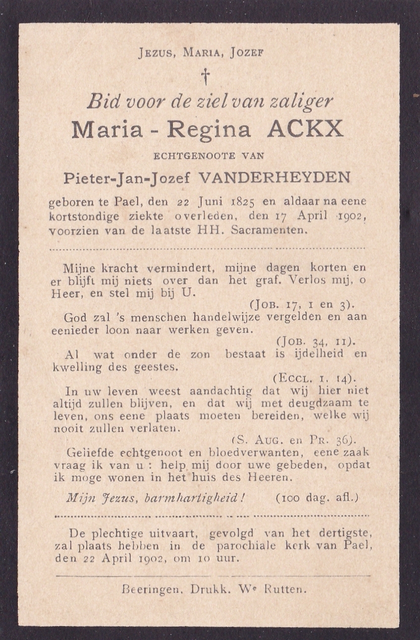 Ackx Maria Regina