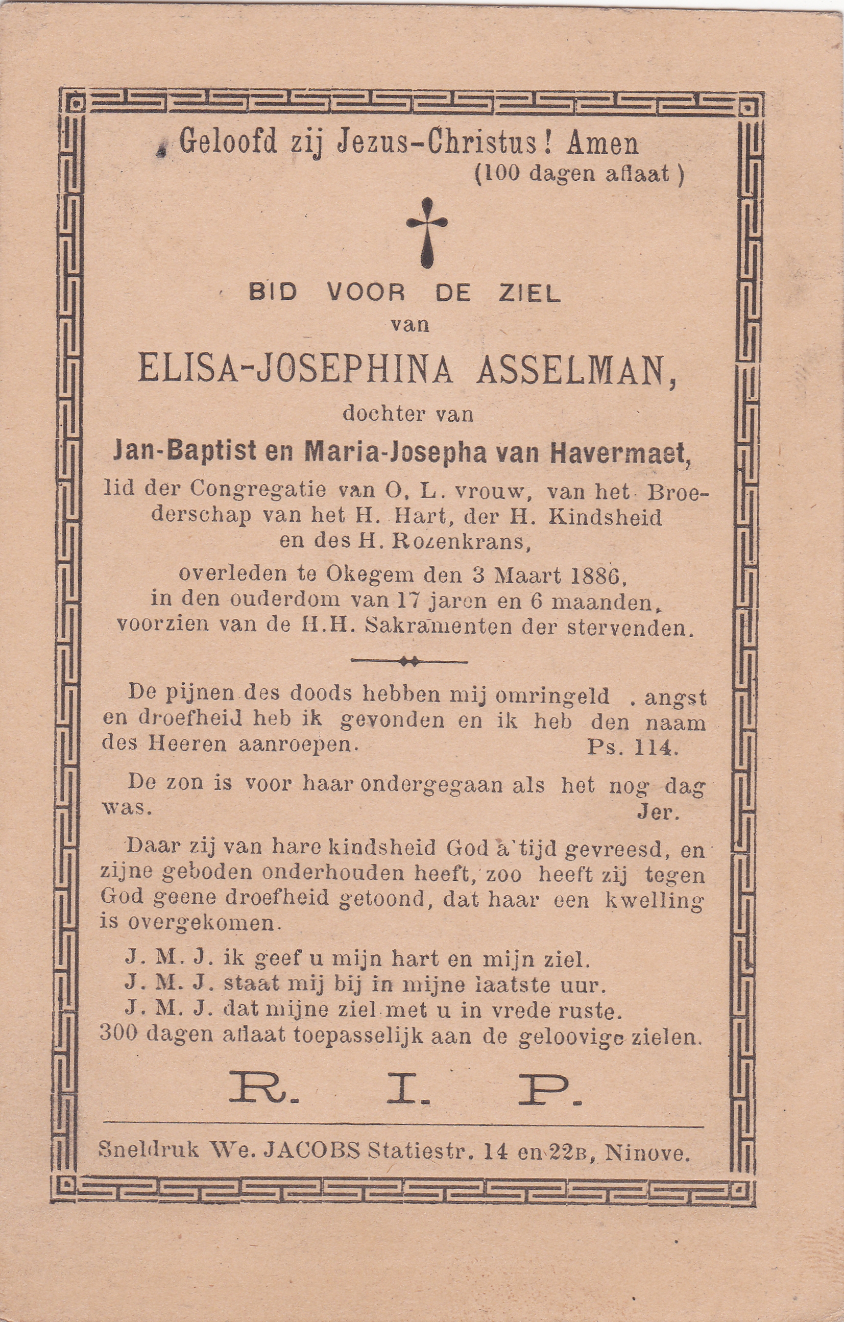 Asselman Elisa Josephina