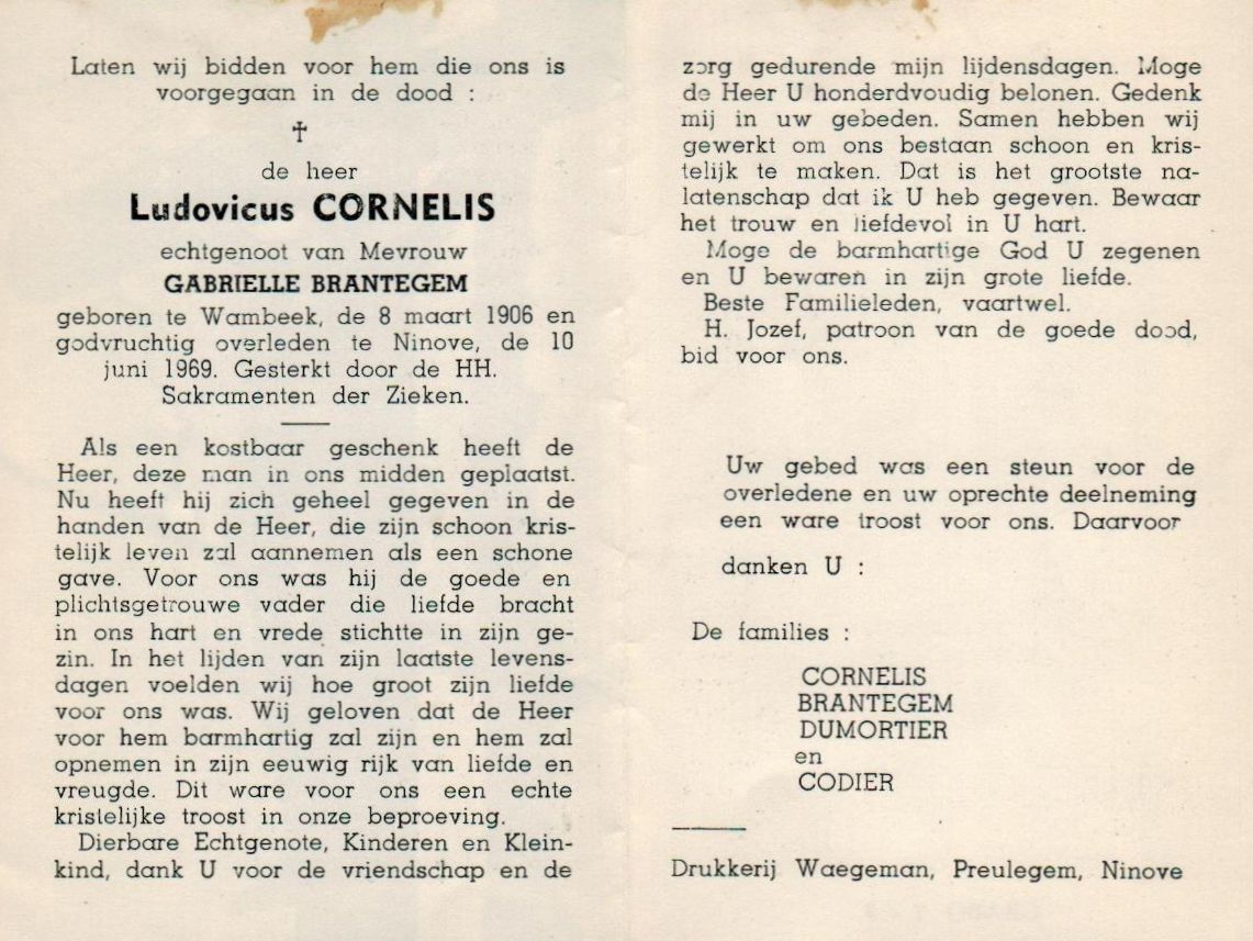 Cornelis Ludovicus (x Brantegem)