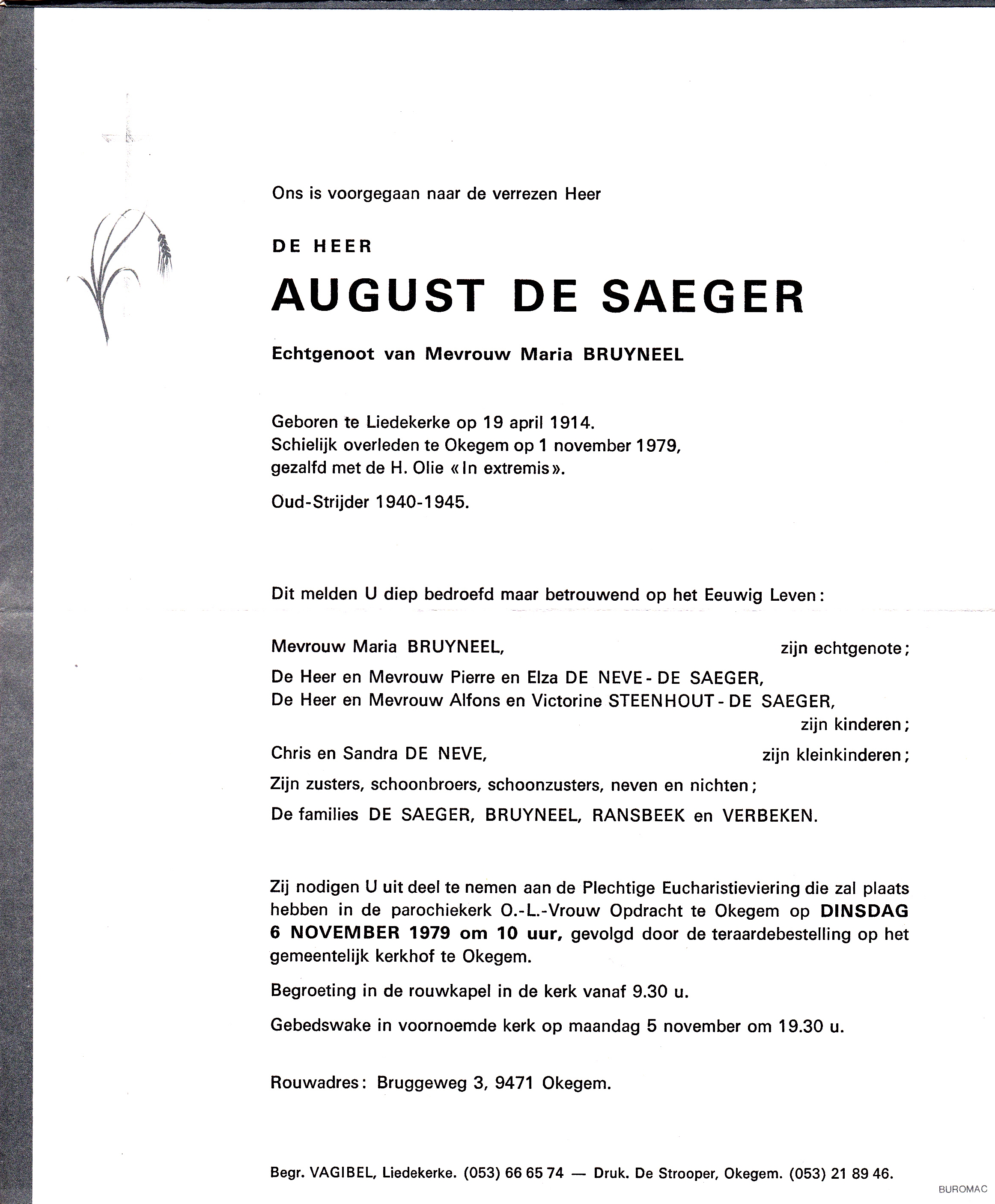 De Saeger August  