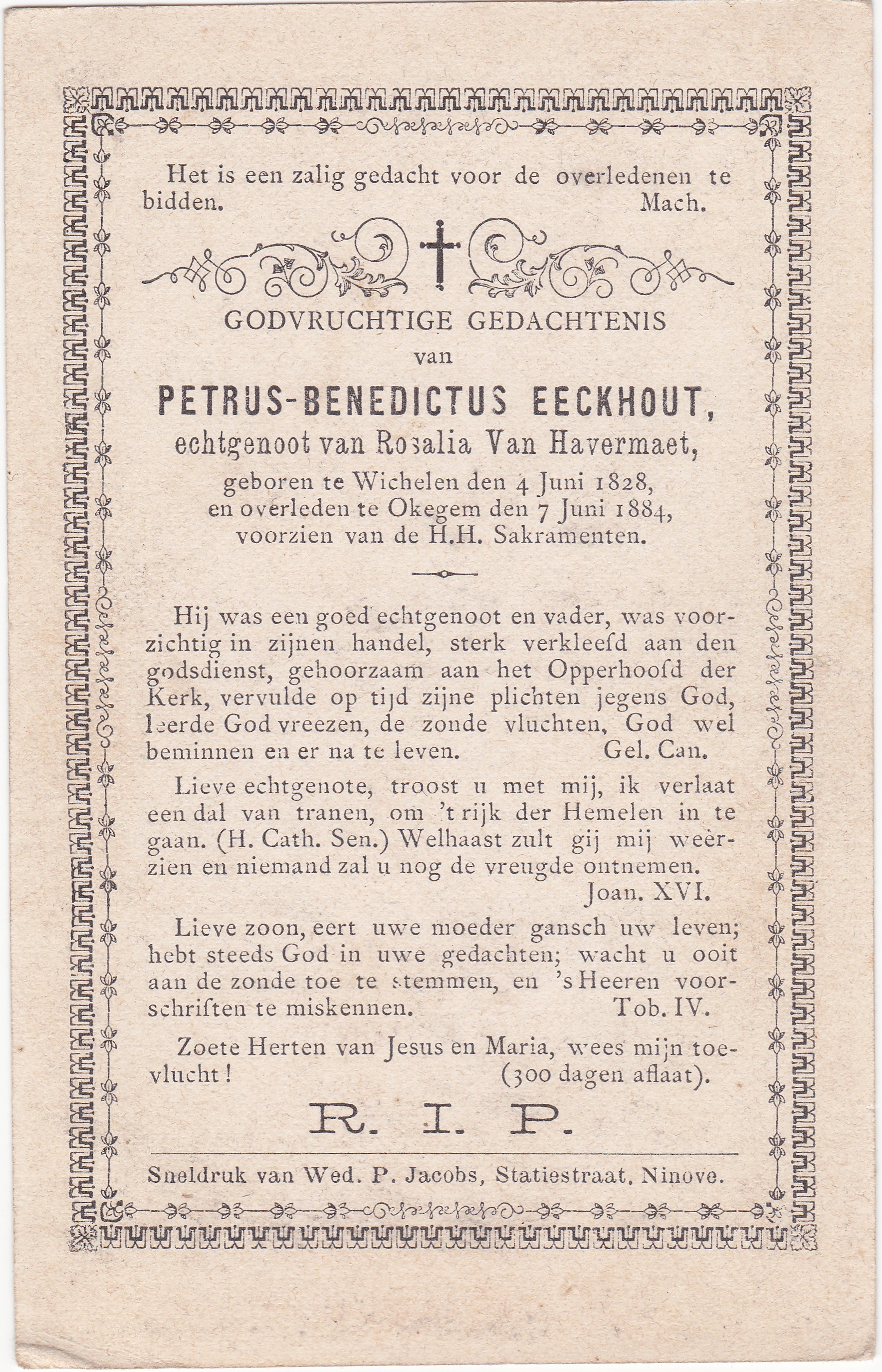 Eeckhout Petrus Benedictus