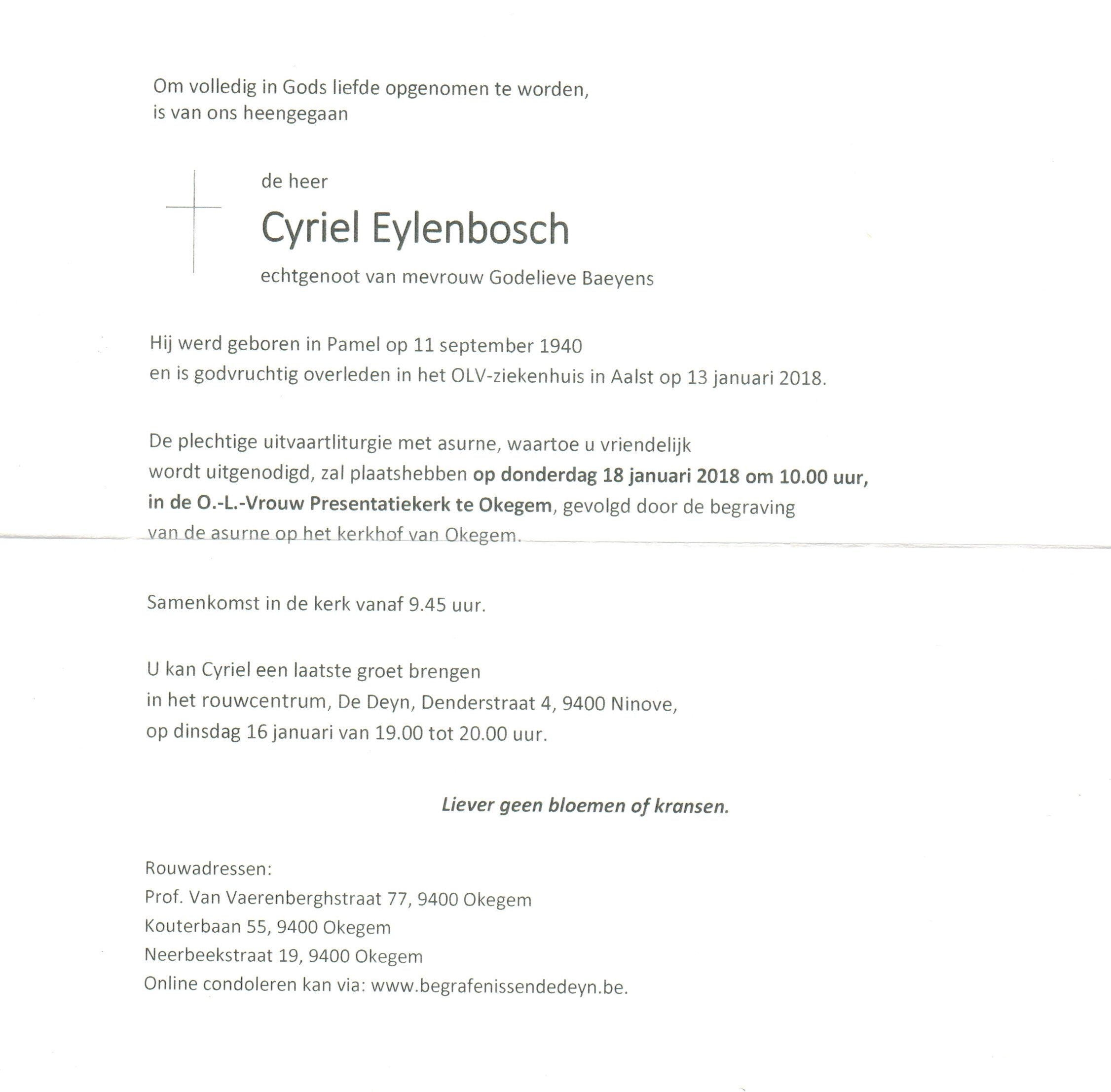 Eylenbosch Cyriel    