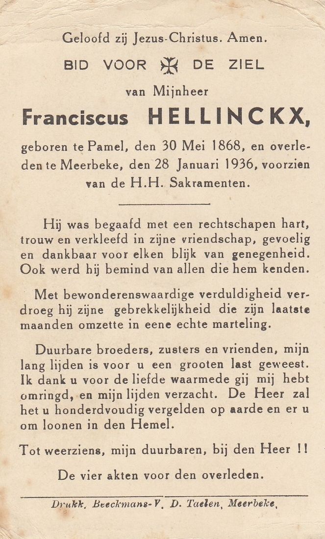 Hellinckx Franciscus