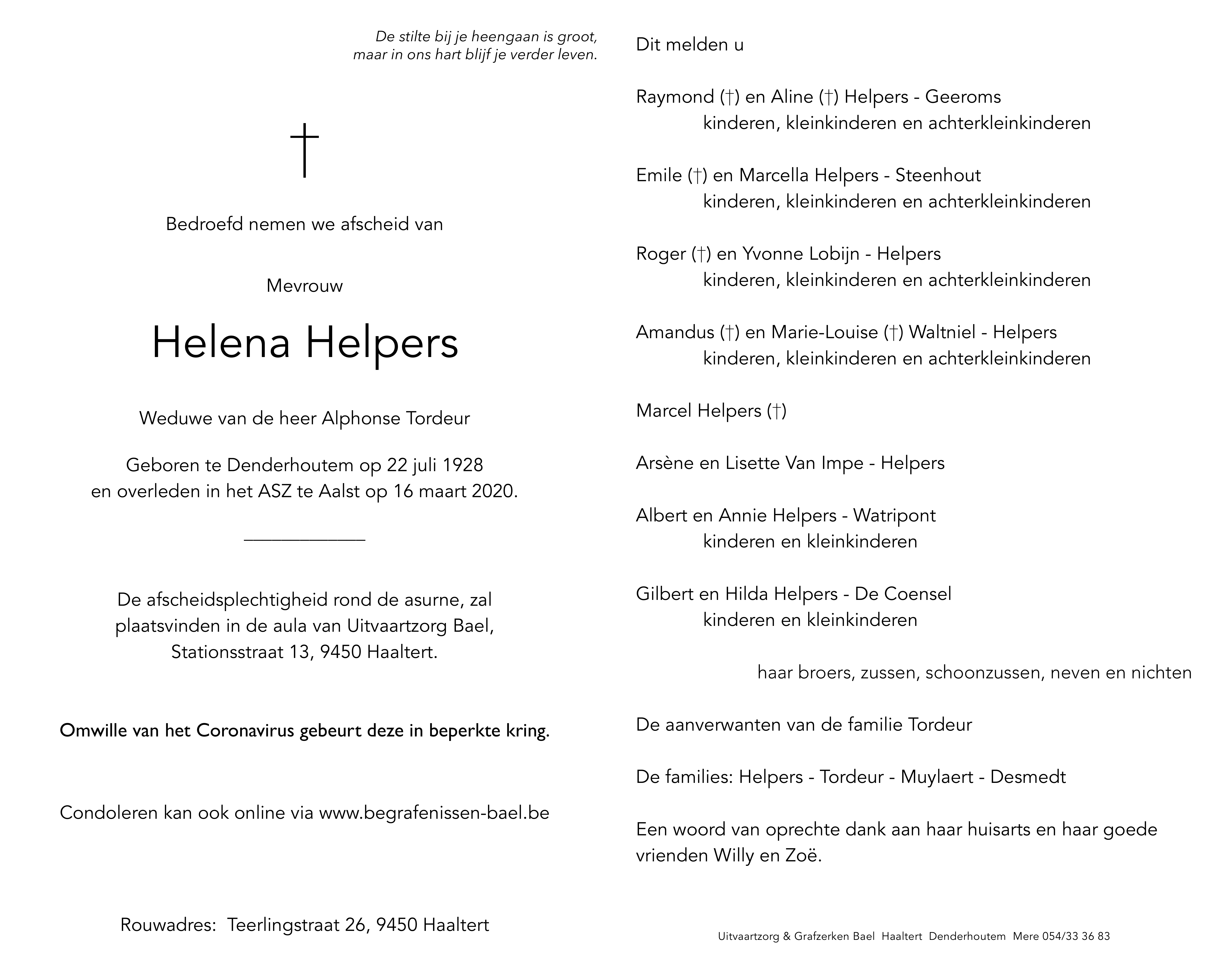 Helpers Helena (x Tordeur)  