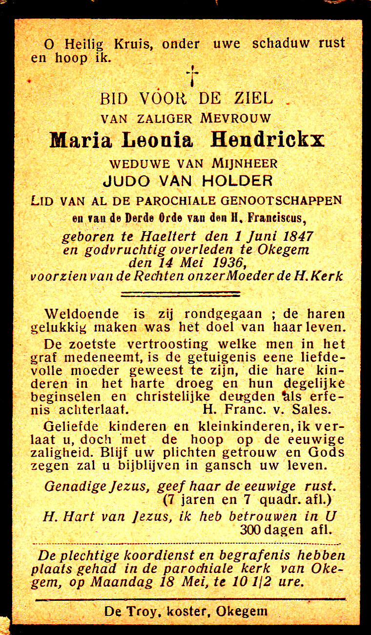 Hendrickx Maria Leonia    