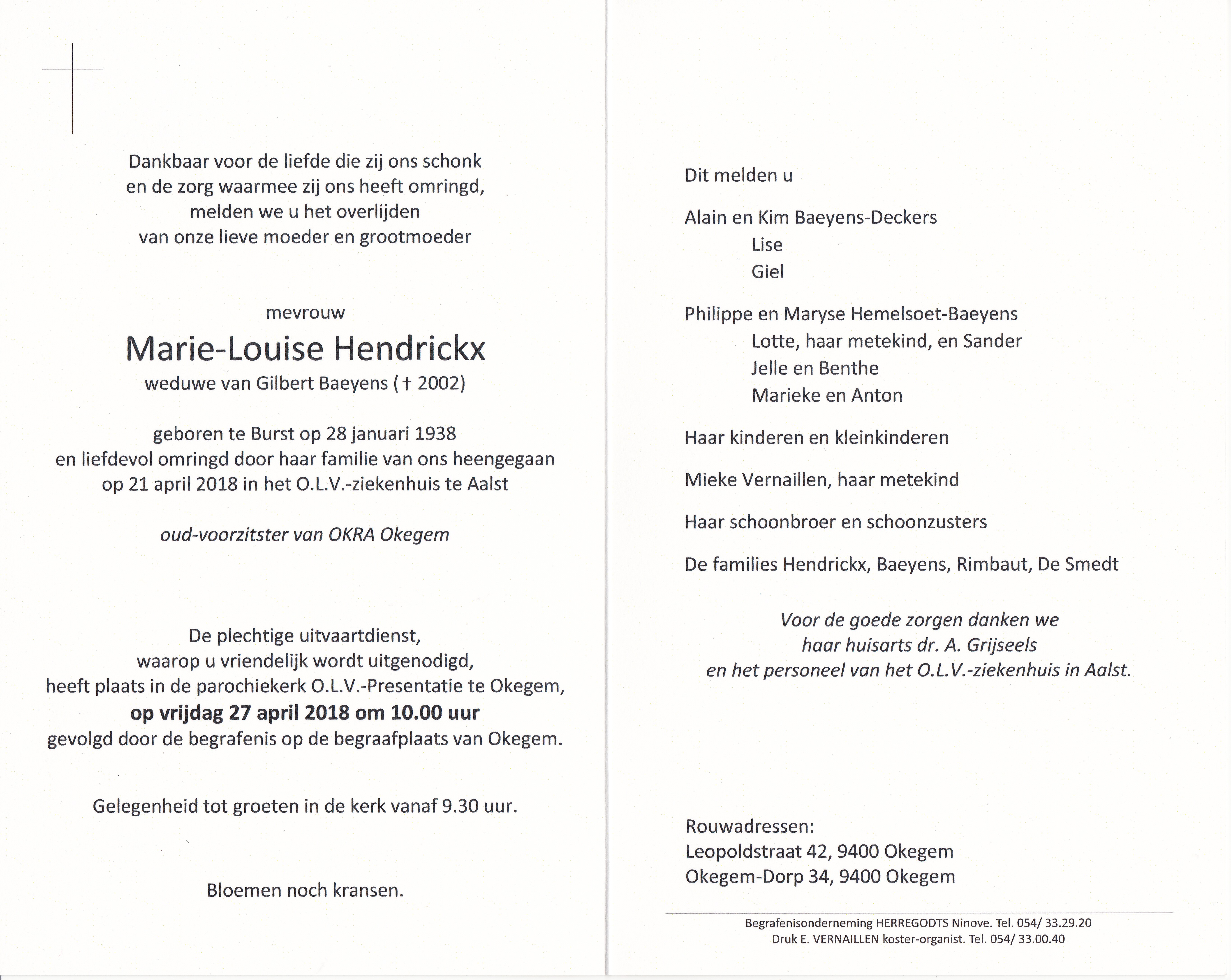 Hendrickx Marie-Louise  