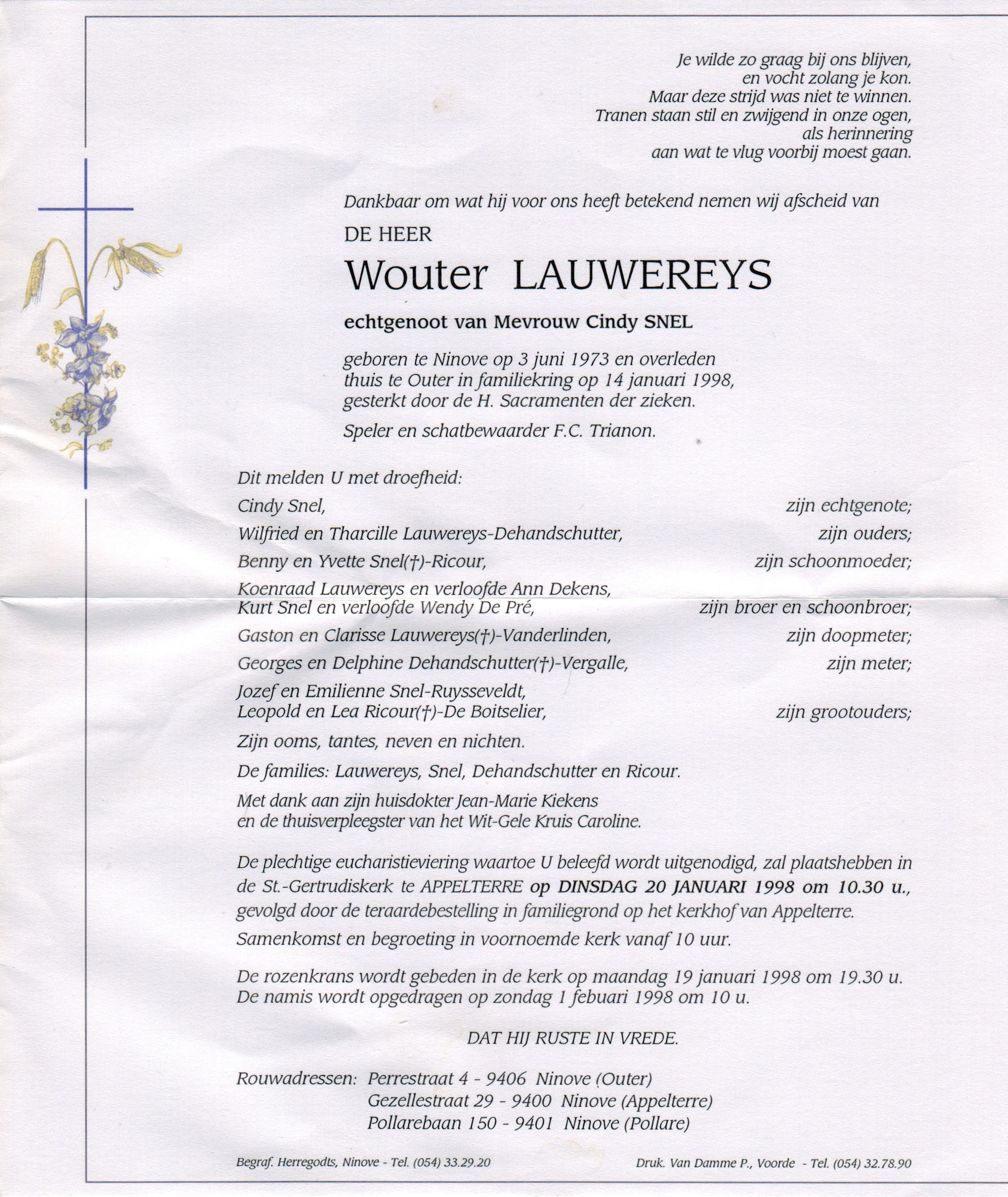 Lauwereys Wouter  