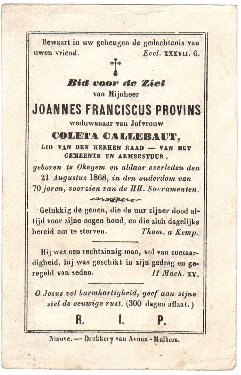 Provins Joannes Franciscus