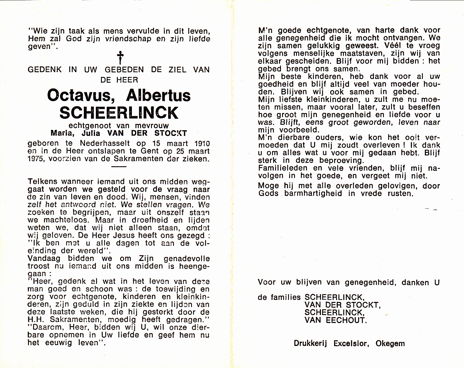 Scheerlinck Octavus Albertus