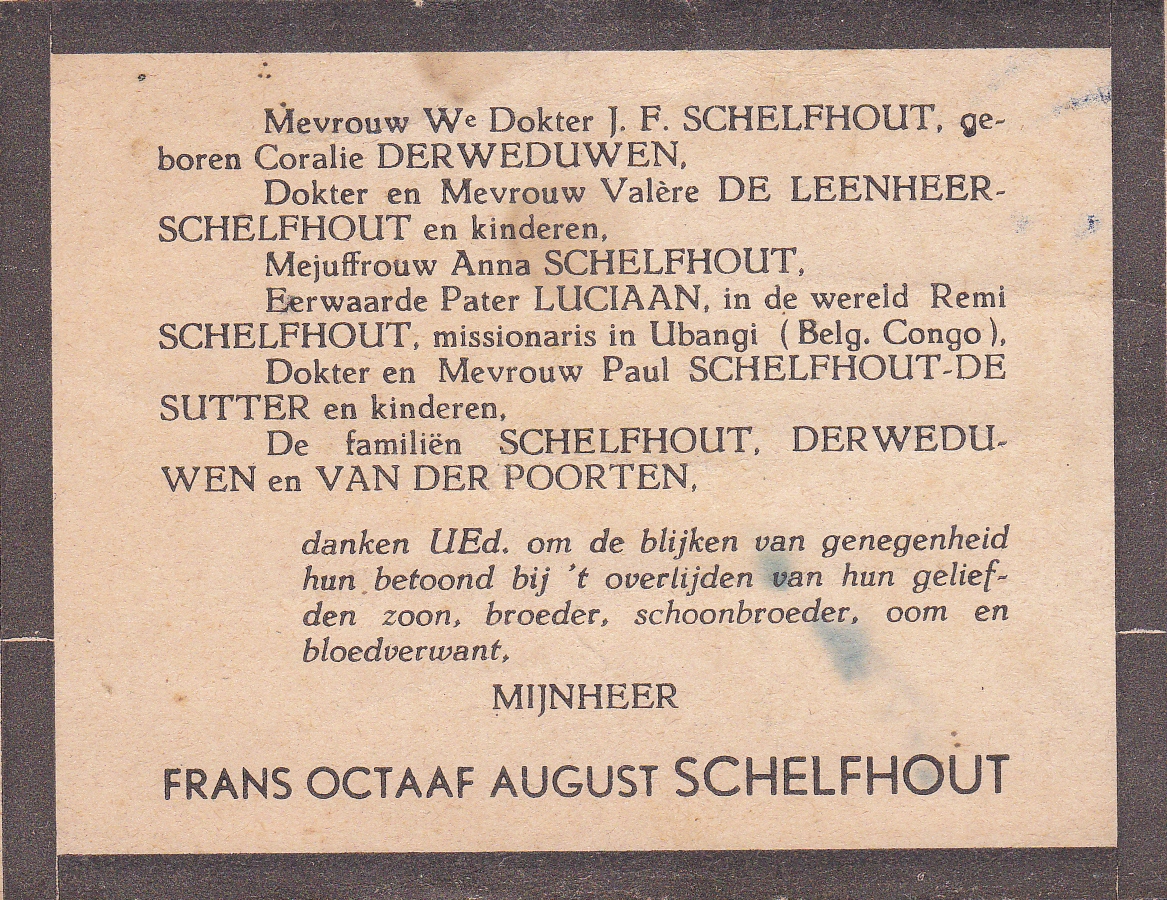 Schelfhout Frans Octaaf August