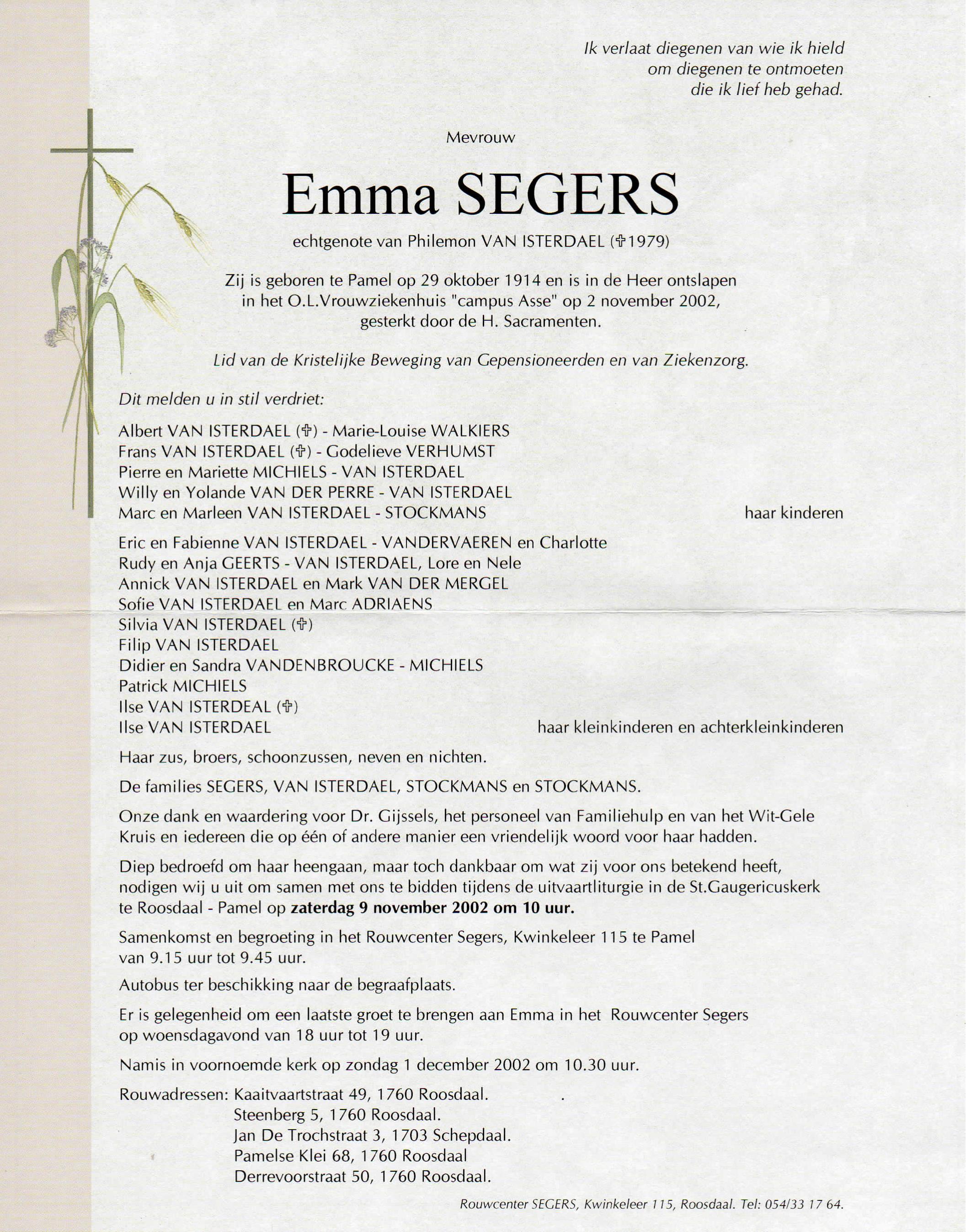 Segers Emma  