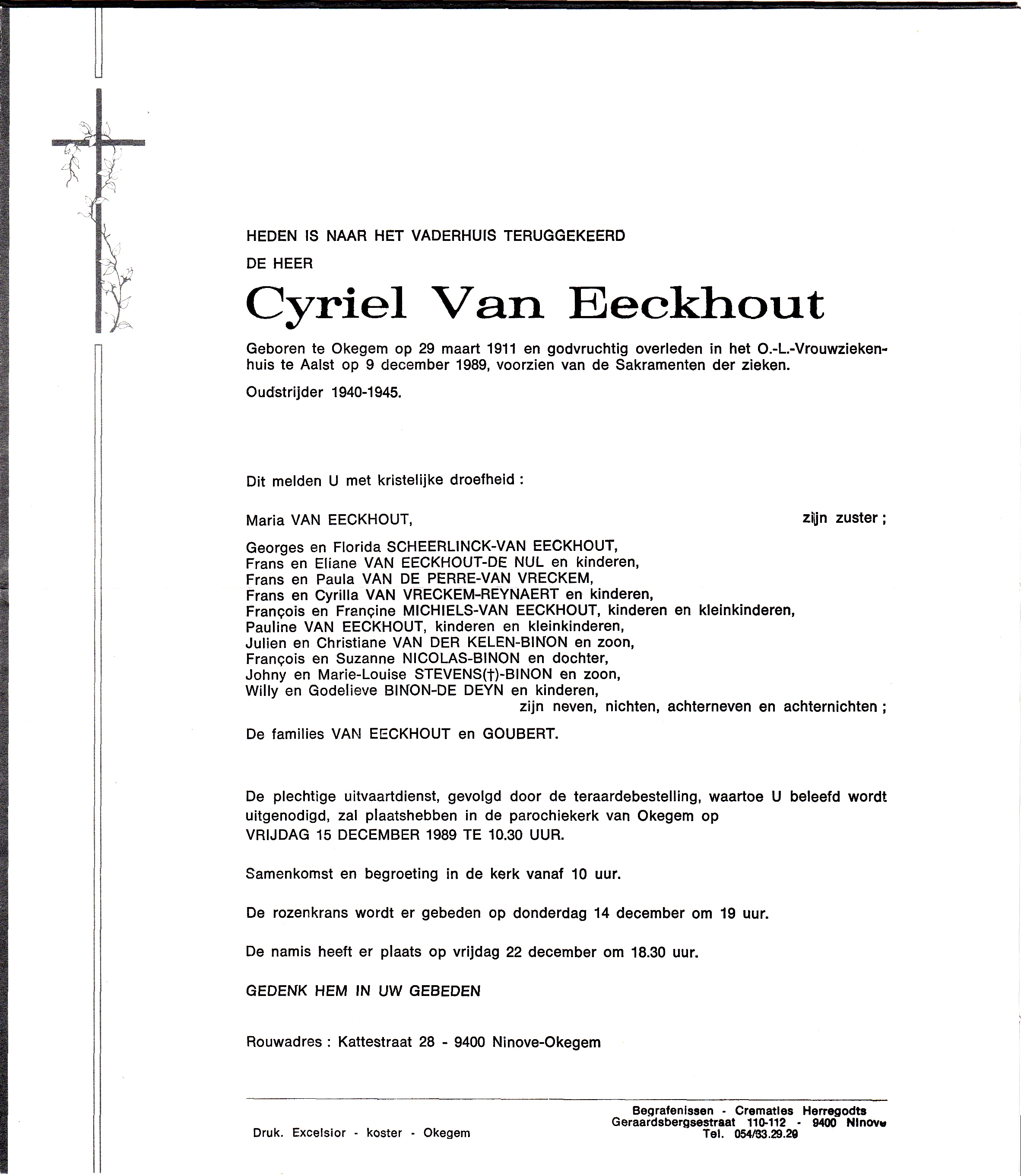 Van Eeckhout Cyriel  
