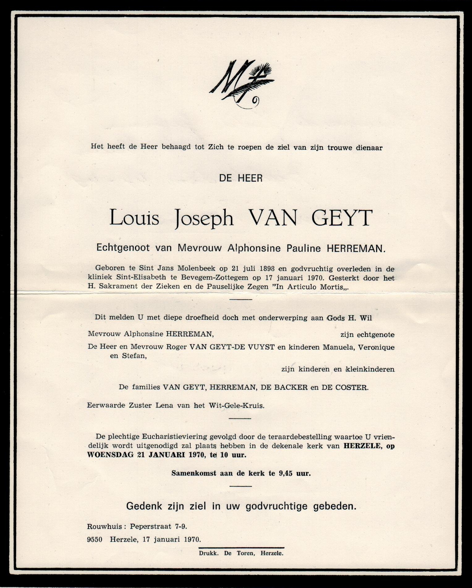 Van Geyt Louis Joseph