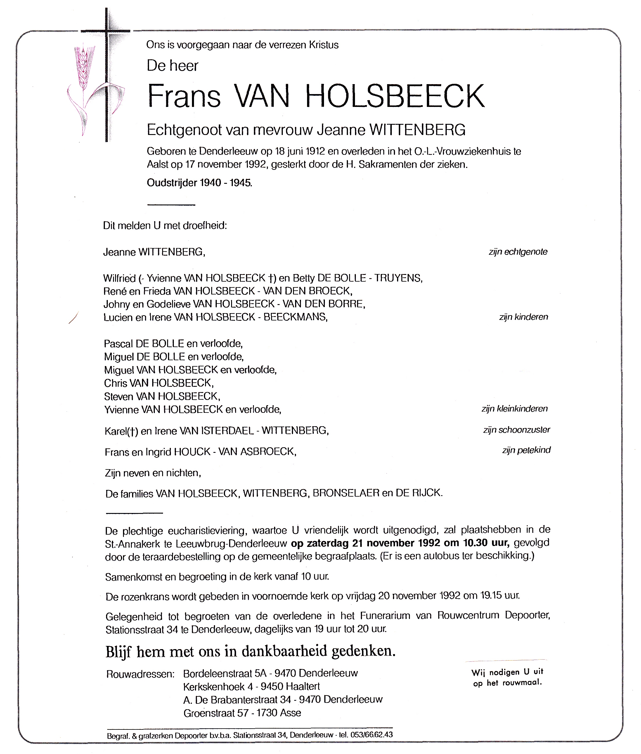 Van Holsbeeck Frans  