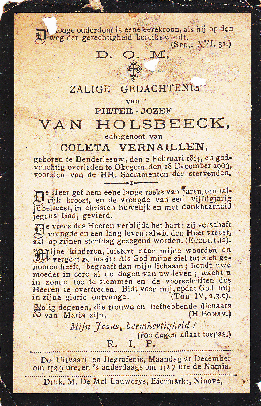 Van Holsbeeck Pieter Jozef