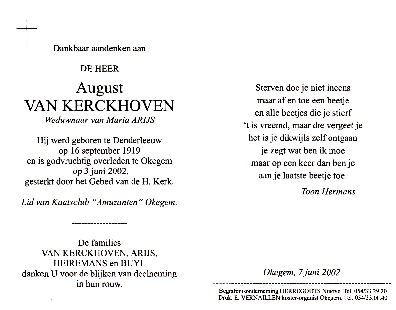 Van Kerckhoven August