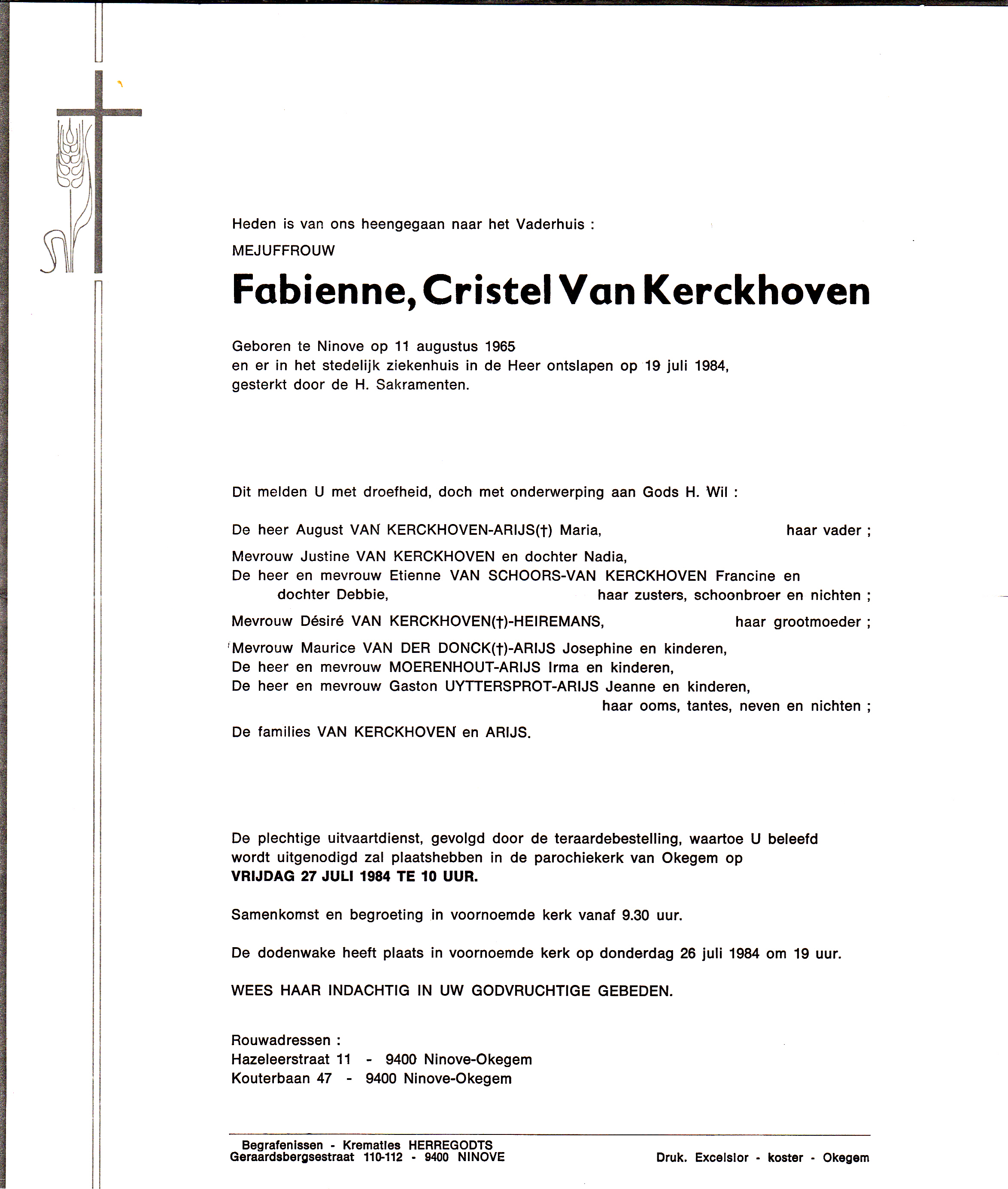 Van Kerckhoven Fabienne Cristel  