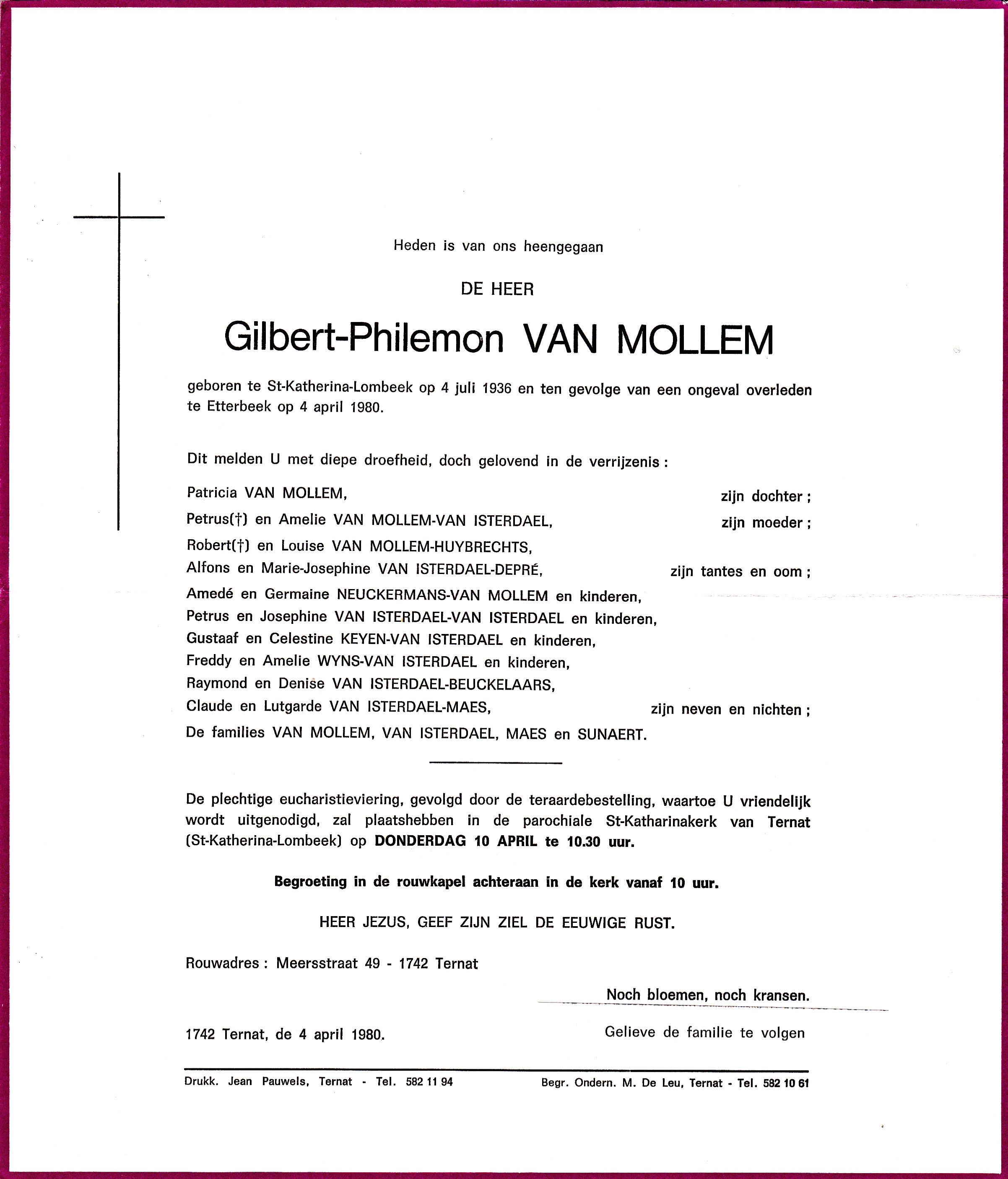 Van Mollem Gilbert Philemon  