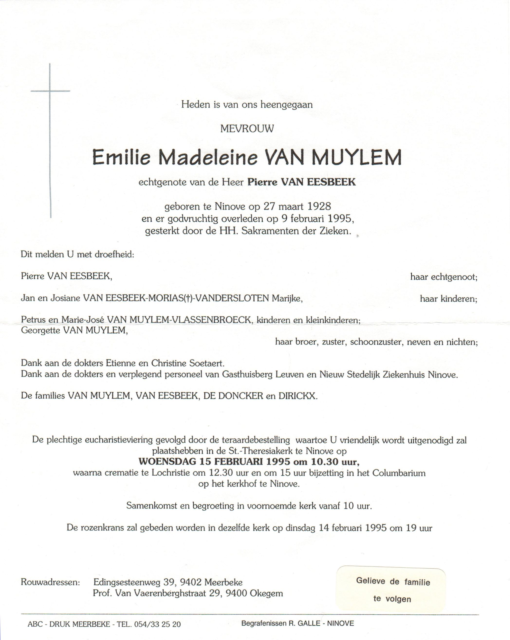 Van Muylem Emilie Madeleine