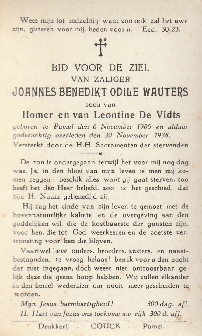 Wauters Joannes Benedikt Odile
