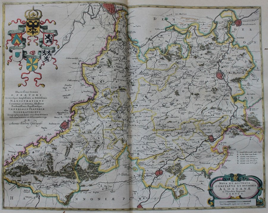 1644 - Vlaanderen - Nova Et Accurata Comitatus Et Ditionis Alostanae En Flandria Imperiali Tabula - A. Sanderus