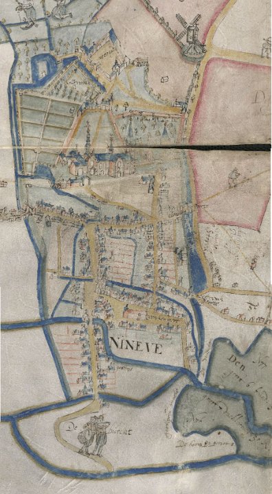 1650 (Ca.) - Ninove  - Knipsel uit gronden en huizen van de abdij - P. De Dijn