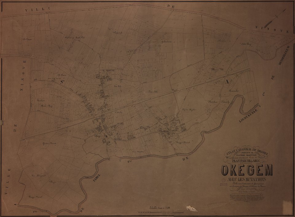 1842-1879 - Okegem  -  Perceel plan - P. C. Popp